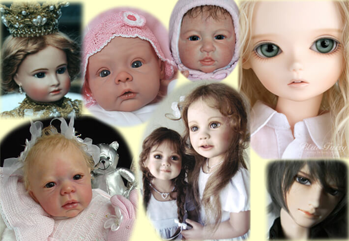 Die Augen sind mit allen Materialien zur Herstellung von Puppen kombinierbar.